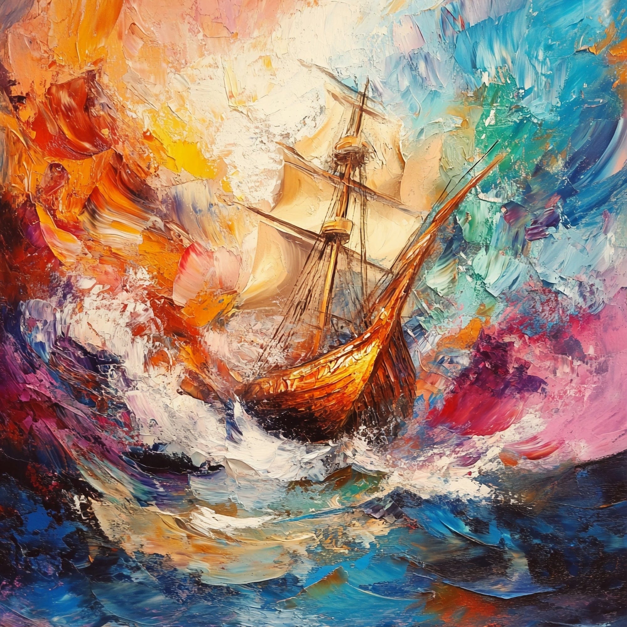 Alivia-Arts FARBEN DER SEE – Segeln durch das Unbekannte - Poster