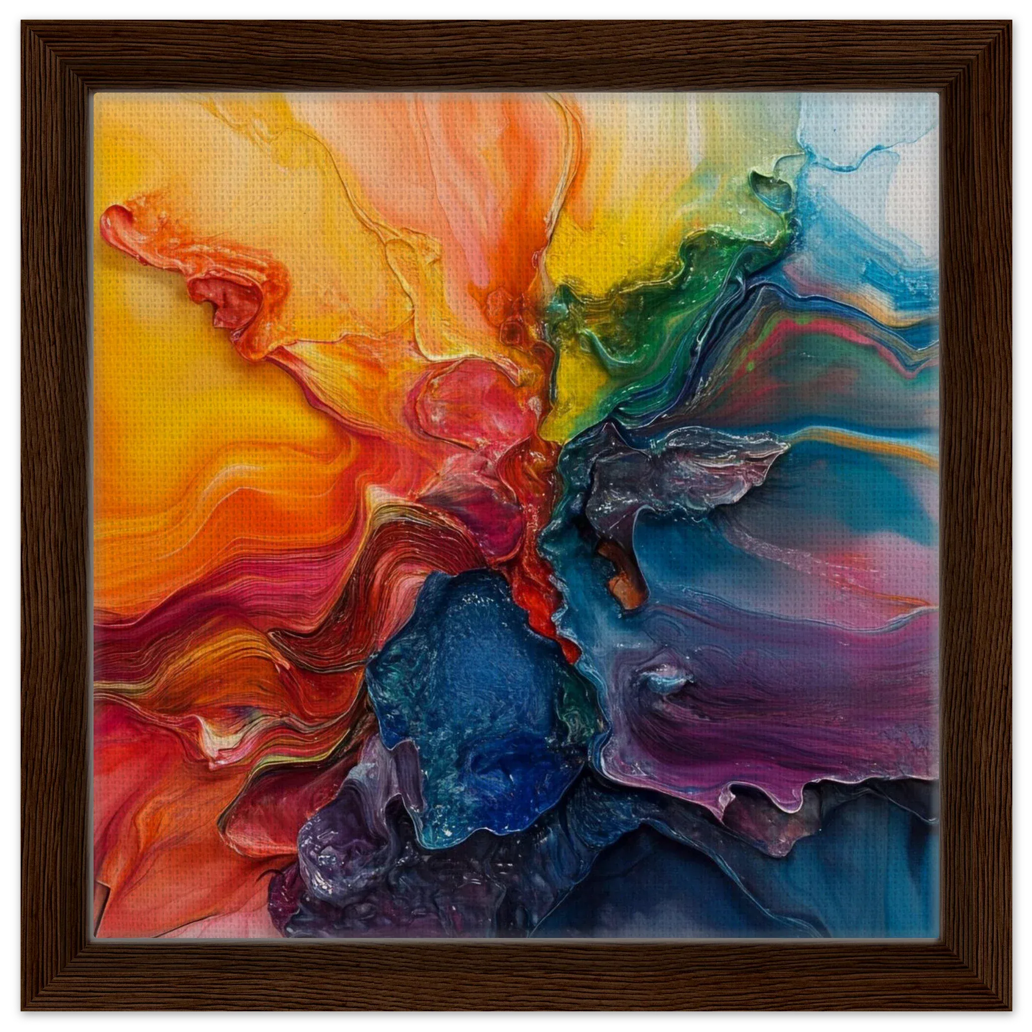 Alivia-Arts FARBENSTROM – Energie in Bewegung - Gerahmte Leinwand