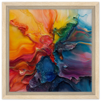 Alivia-Arts FARBENSTROM – Energie in Bewegung - Gerahmte Leinwand