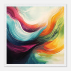 Alivia-Arts FARBHORIZONT – Wellen der Energie in Bewegung - Gerahmtes Poster