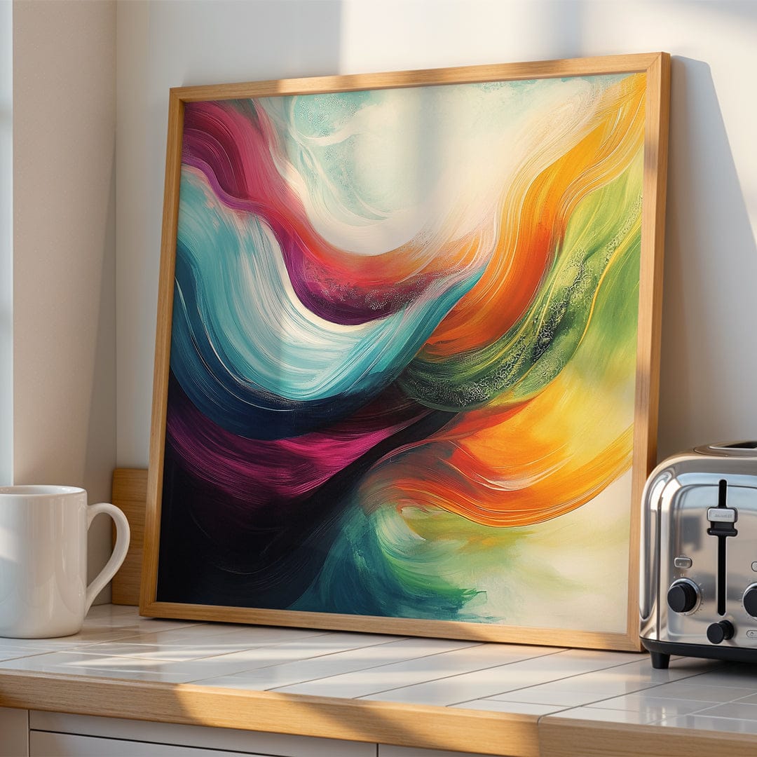 Alivia-Arts FARBHORIZONT – Wellen der Energie in Bewegung - Poster