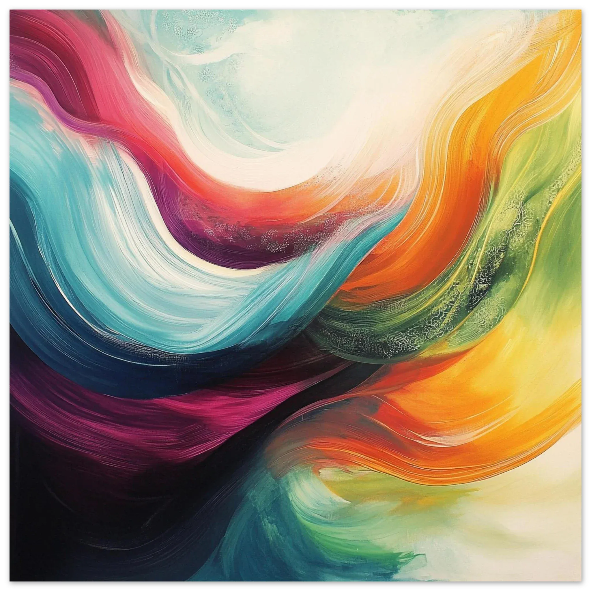Alivia-Arts FARBHORIZONT – Wellen der Energie in Bewegung - Poster