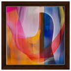 Alivia-Arts FARBTANZ – Transparente Schichten in lebendiger Harmonie - Gerahmte Leinwand