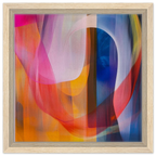Alivia-Arts FARBTANZ – Transparente Schichten in lebendiger Harmonie - Gerahmte Leinwand