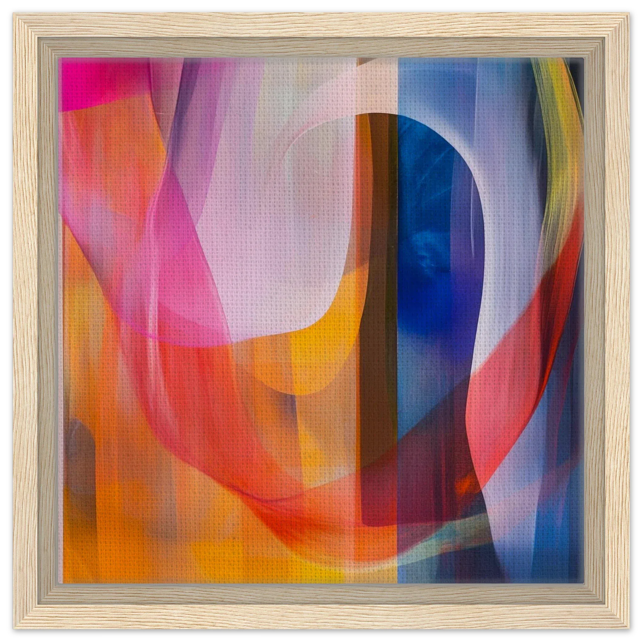 Alivia-Arts FARBTANZ – Transparente Schichten in lebendiger Harmonie - Gerahmte Leinwand