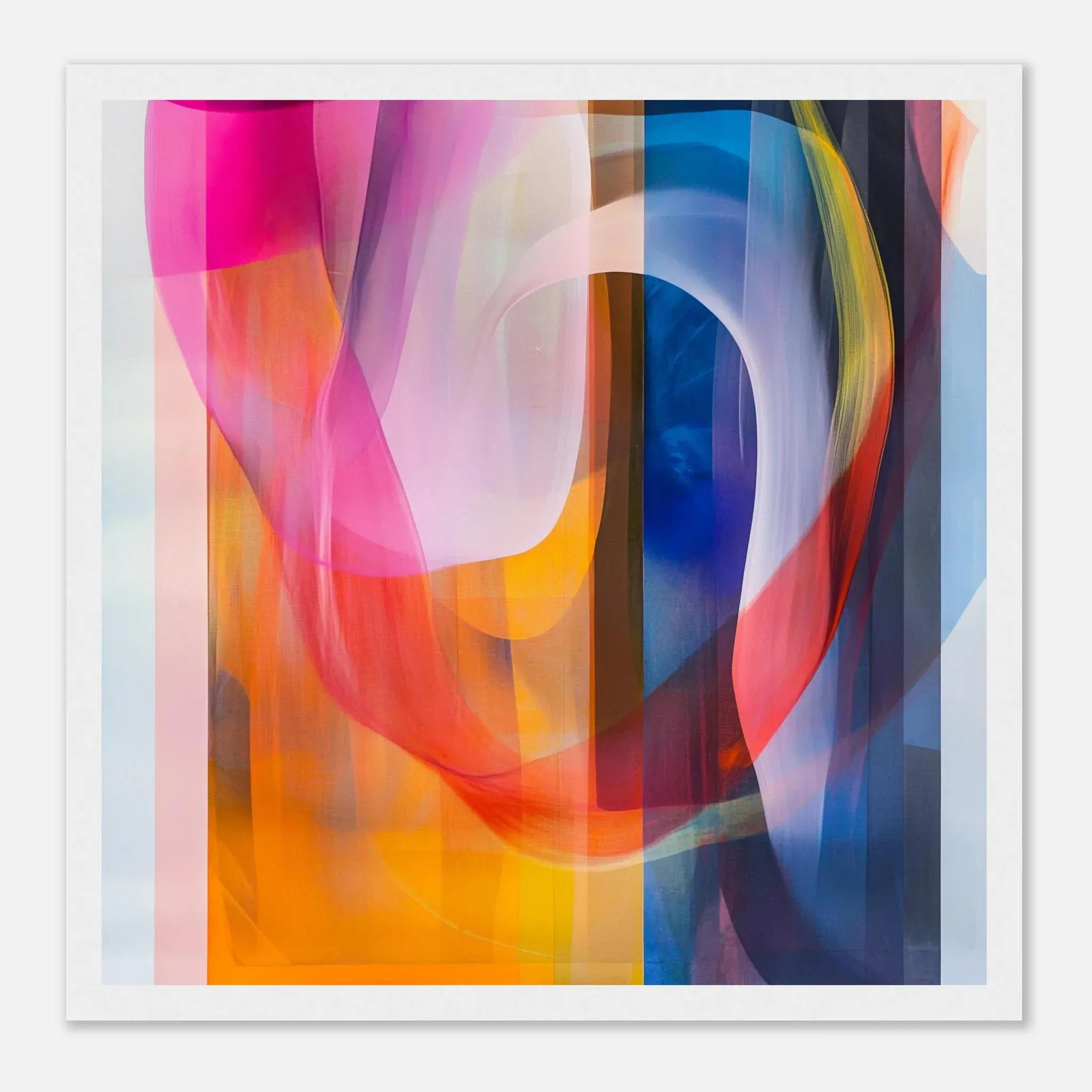 Alivia-Arts FARBTANZ – Transparente Schichten in lebendiger Harmonie - Gerahmtes Poster