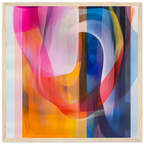 Alivia-Arts FARBTANZ – Transparente Schichten in lebendiger Harmonie - Gerahmtes Poster