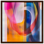 Alivia-Arts FARBTANZ – Transparente Schichten in lebendiger Harmonie - Gerahmtes Poster
