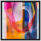Alivia-Arts FARBTANZ – Transparente Schichten in lebendiger Harmonie - Gerahmtes Poster