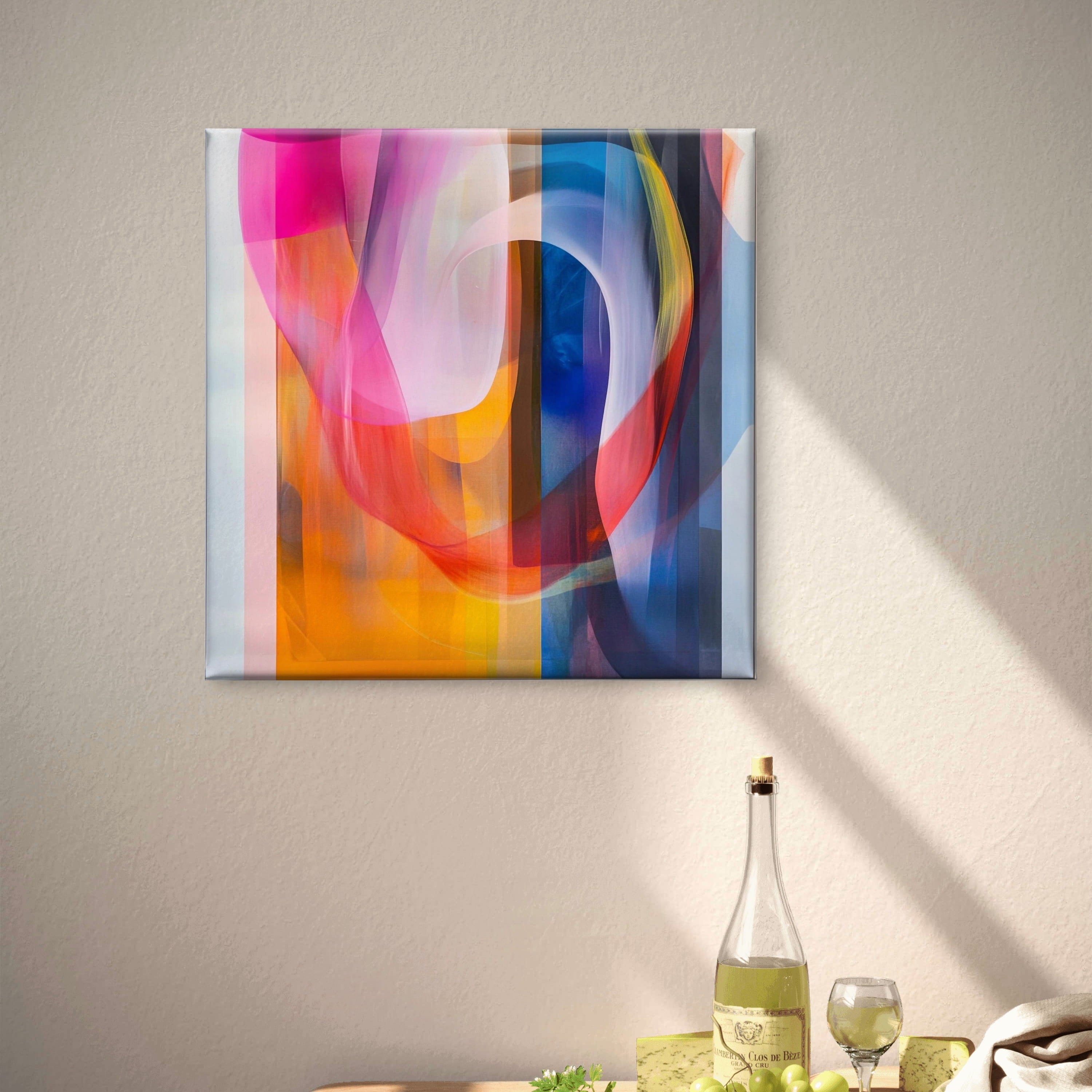 Alivia-Arts FARBTANZ – Transparente Schichten in lebendiger Harmonie - Leinwand