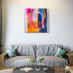 Alivia-Arts FARBTANZ – Transparente Schichten in lebendiger Harmonie - Leinwand