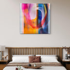 Alivia-Arts FARBTANZ – Transparente Schichten in lebendiger Harmonie - Leinwand