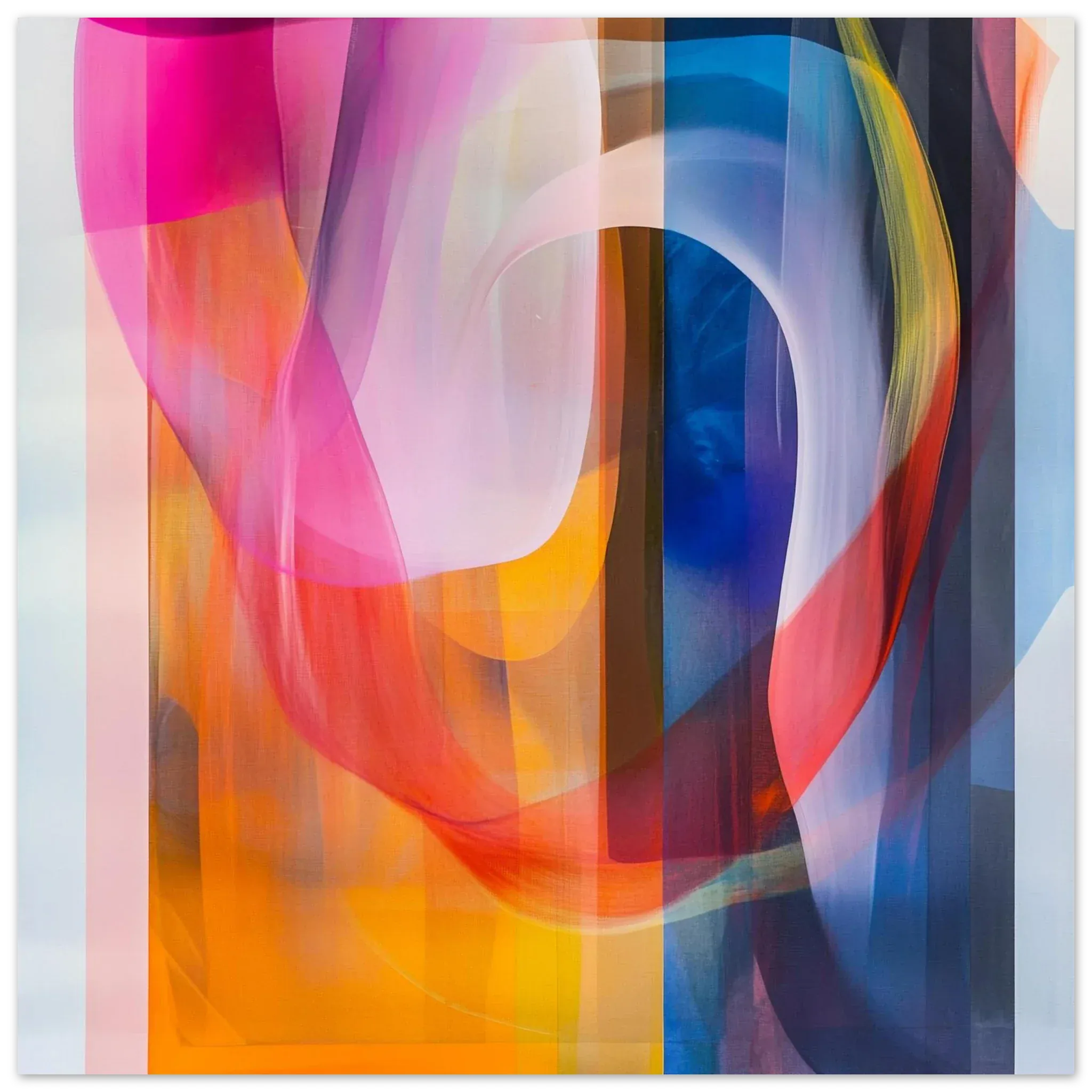 Alivia-Arts FARBTANZ – Transparente Schichten in lebendiger Harmonie - Poster