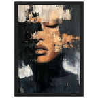 Alivia-Arts FRAGMENT DER STILLE - Abstraktes Frauenportrait - Gerahmtes Poster