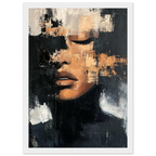 Alivia-Arts FRAGMENT DER STILLE - Abstraktes Frauenportrait - Gerahmtes Poster