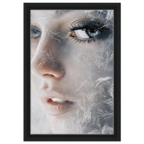 Alivia-Arts FROSTED GAZE – Der Blick aus Eis - Gerahmte Leinwand