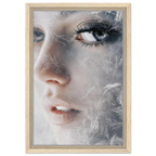 Alivia-Arts FROSTED GAZE – Der Blick aus Eis - Gerahmte Leinwand