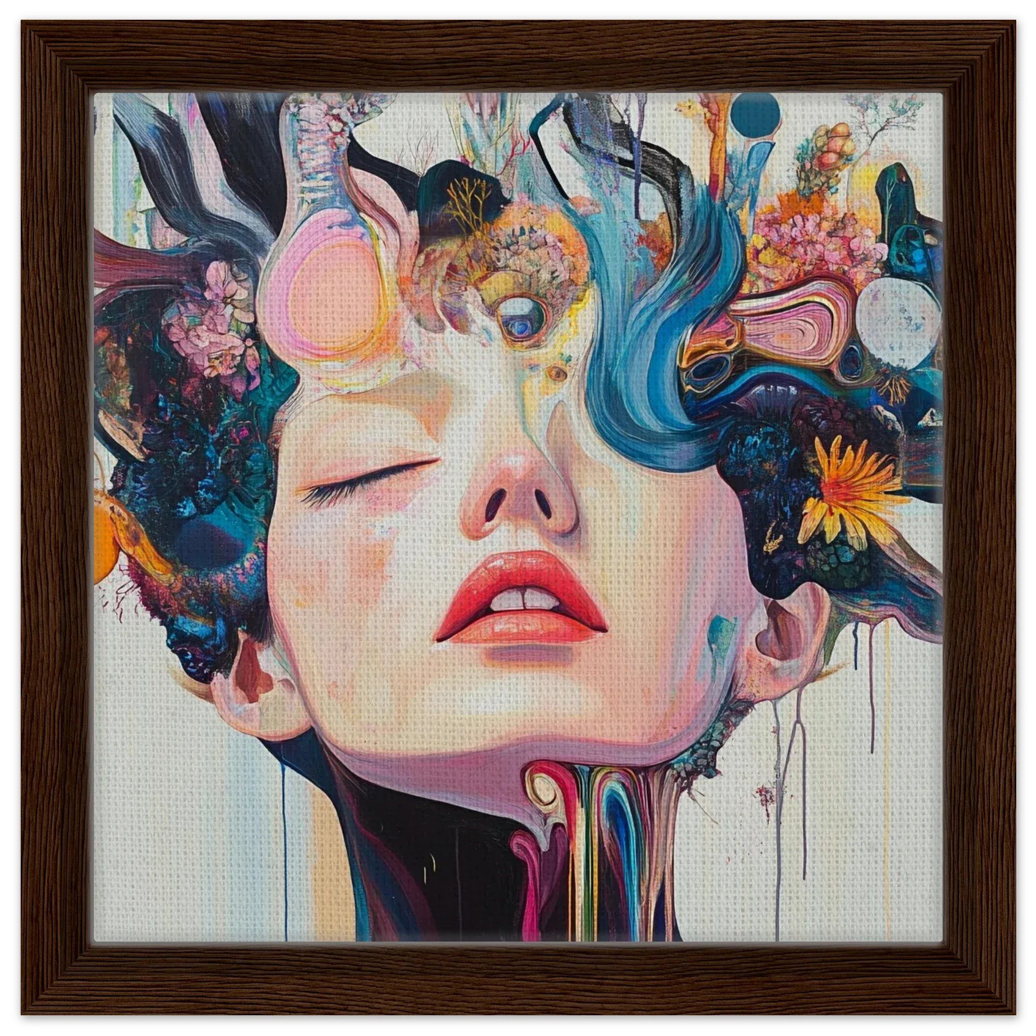 Alivia-Arts GEDANKENGARTEN - Gerahmte Leinwand