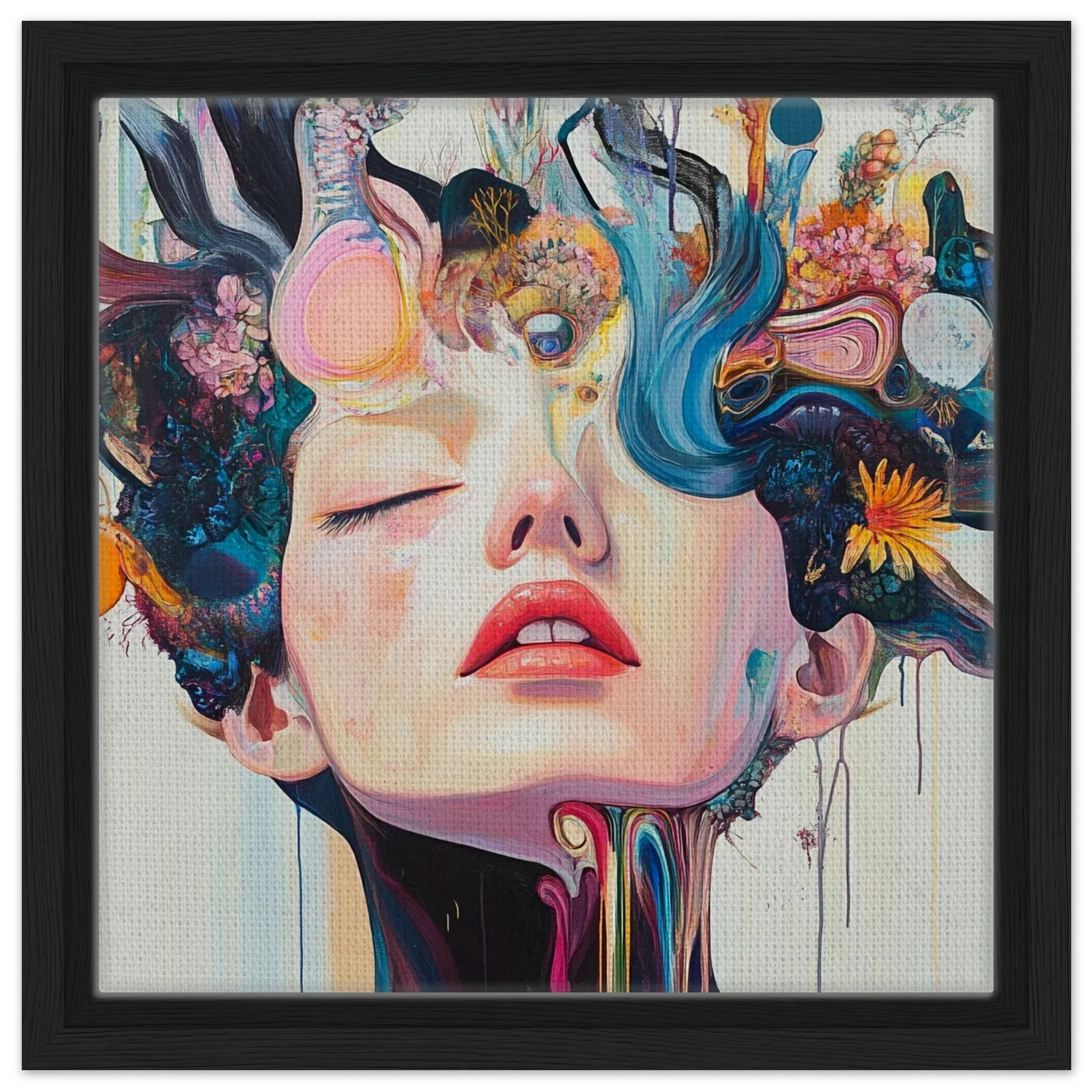 Alivia-Arts GEDANKENGARTEN - Gerahmte Leinwand