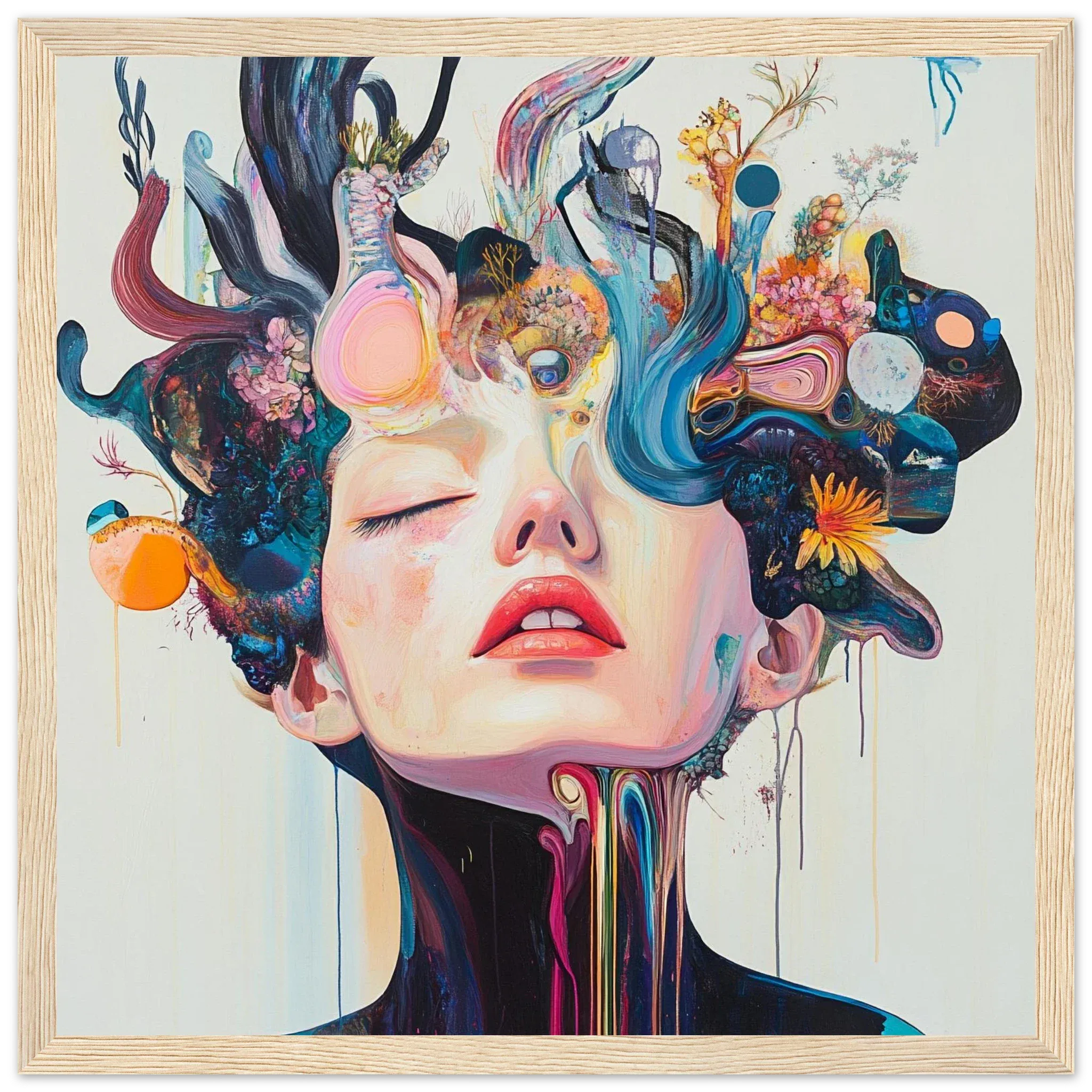 Alivia-Arts GEDANKENGARTEN - Gerahmtes Poster