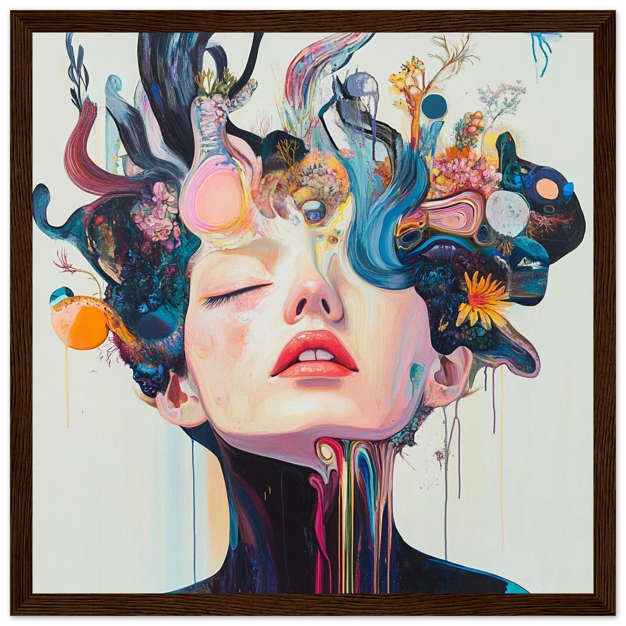 Alivia-Arts GEDANKENGARTEN - Gerahmtes Poster