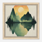 Alivia-Arts GLEICHGEWICHT – Natur im perfekten Spiegel - Gerahmte Leinwand