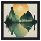 Alivia-Arts GLEICHGEWICHT – Natur im perfekten Spiegel - Gerahmte Leinwand