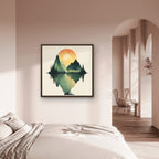 Alivia-Arts GLEICHGEWICHT – Natur im perfekten Spiegel - Gerahmtes Poster