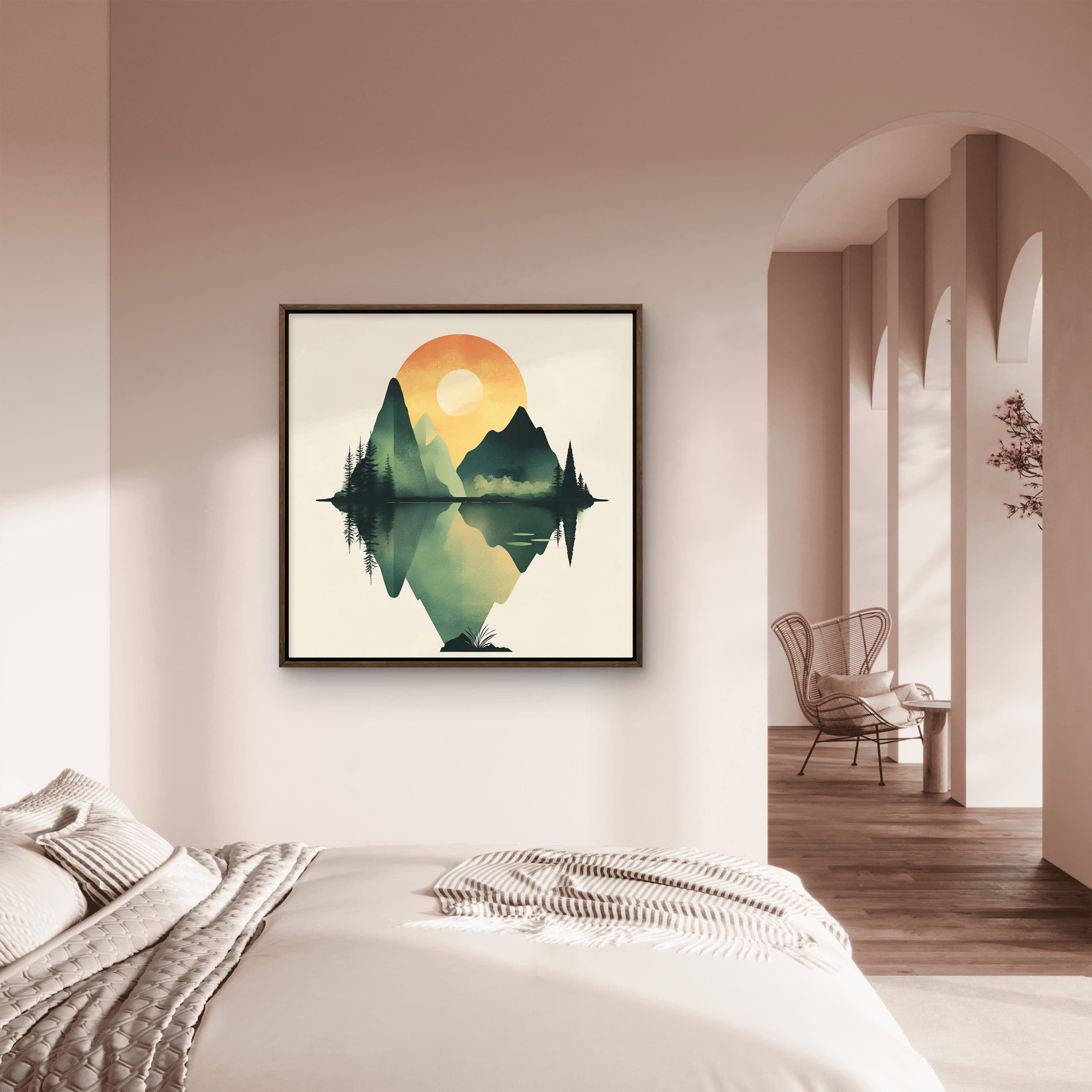 Alivia-Arts GLEICHGEWICHT – Natur im perfekten Spiegel - Gerahmtes Poster