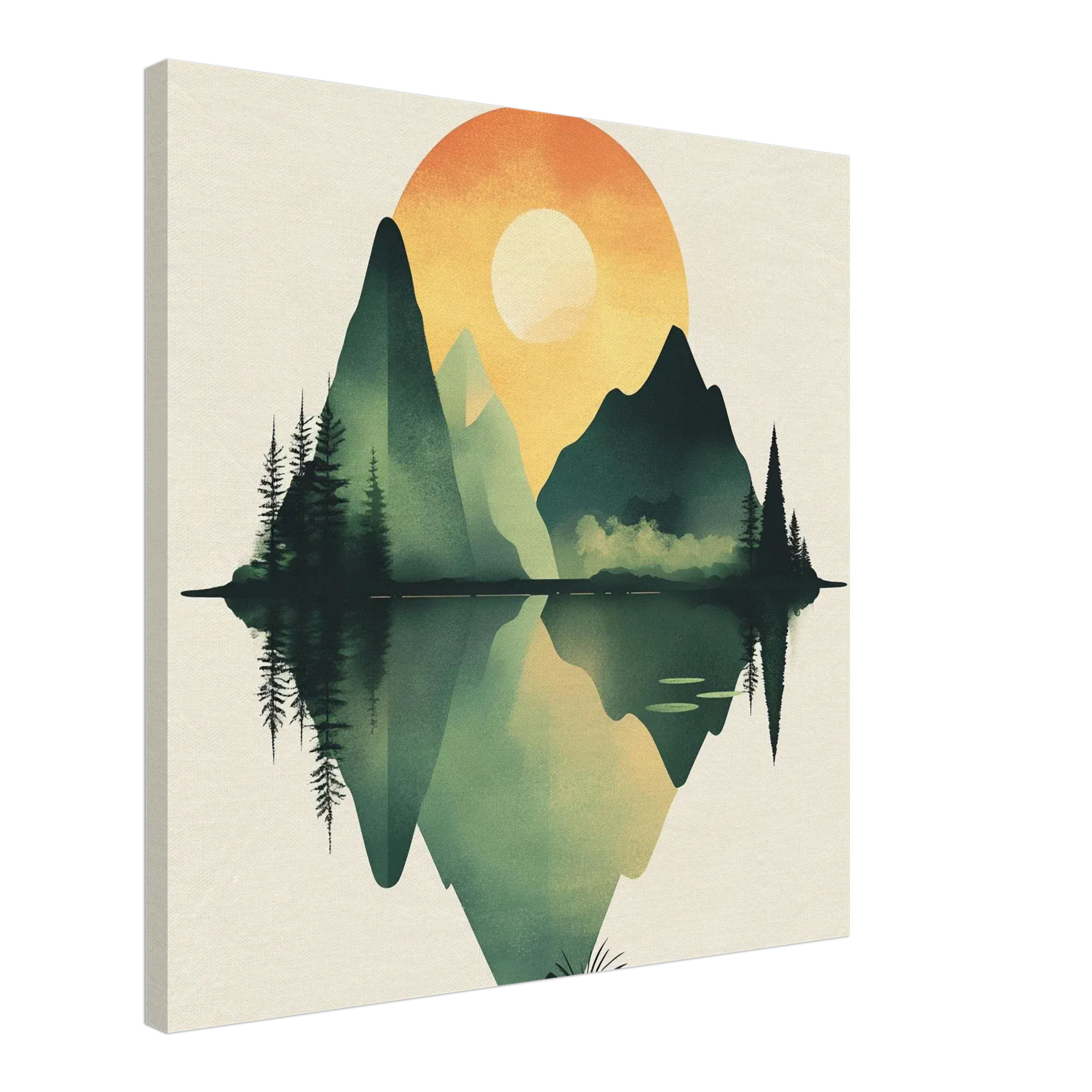 Alivia-Arts GLEICHGEWICHT – Natur im perfekten Spiegel - Leinwand