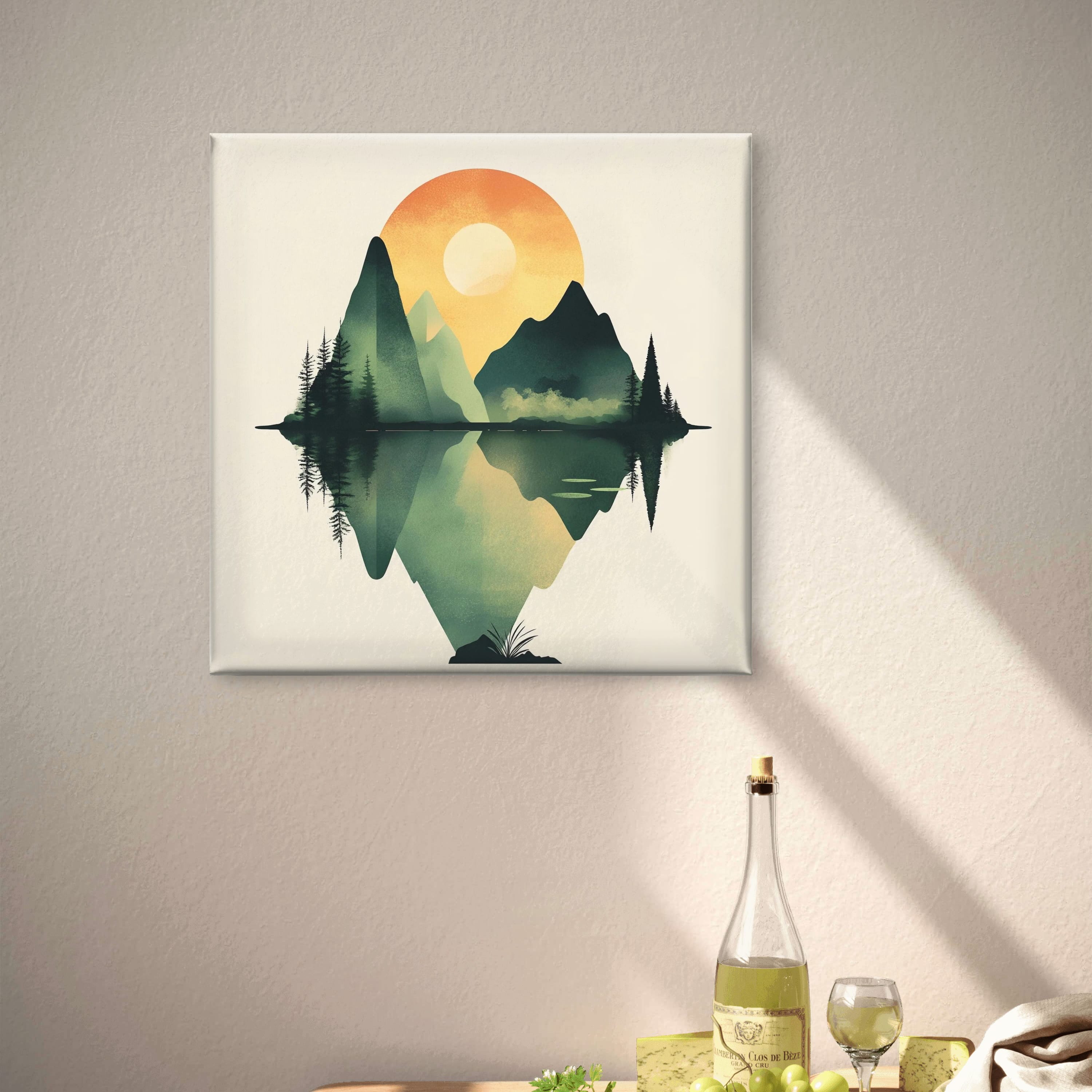 Alivia-Arts GLEICHGEWICHT – Natur im perfekten Spiegel - Leinwand