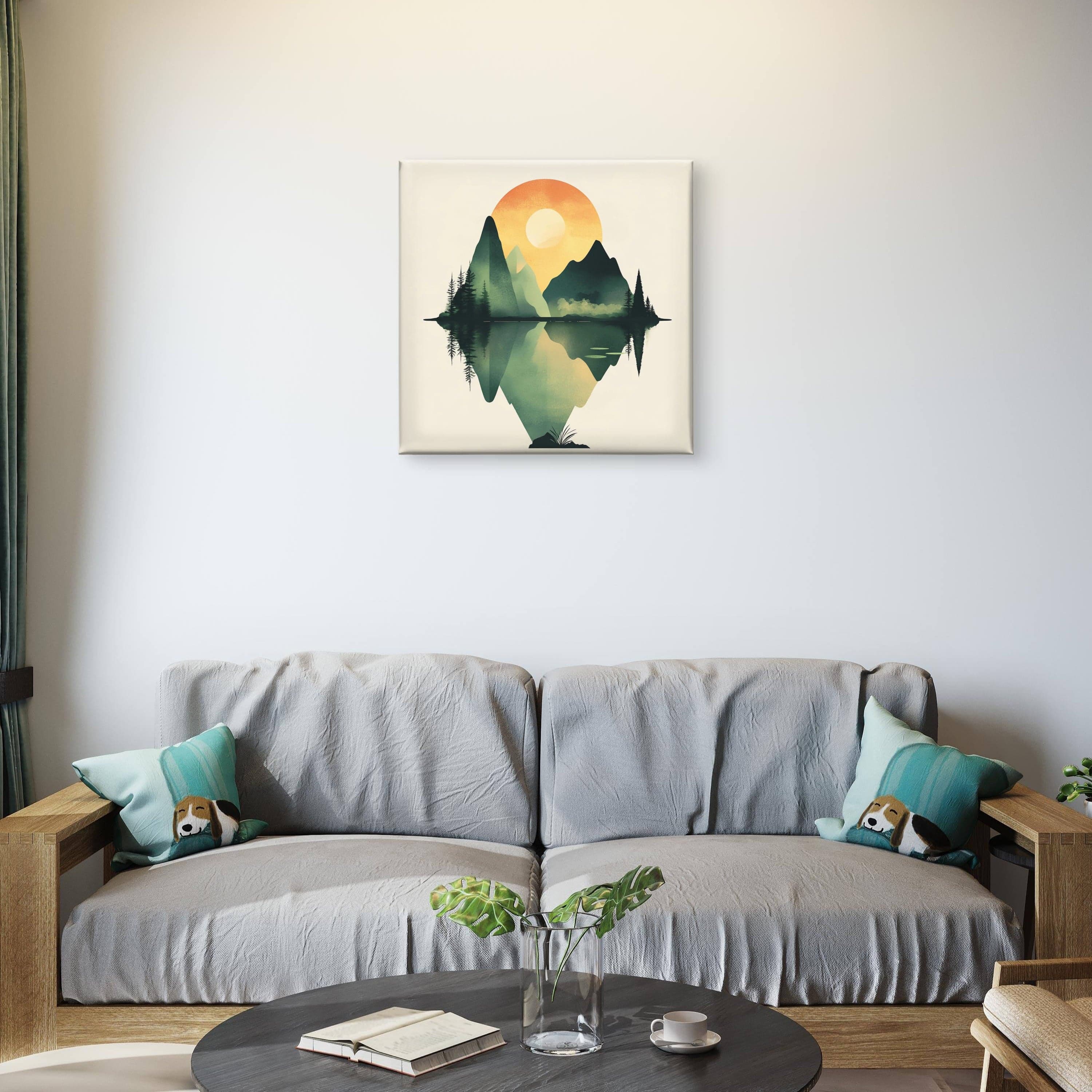 Alivia-Arts GLEICHGEWICHT – Natur im perfekten Spiegel - Leinwand