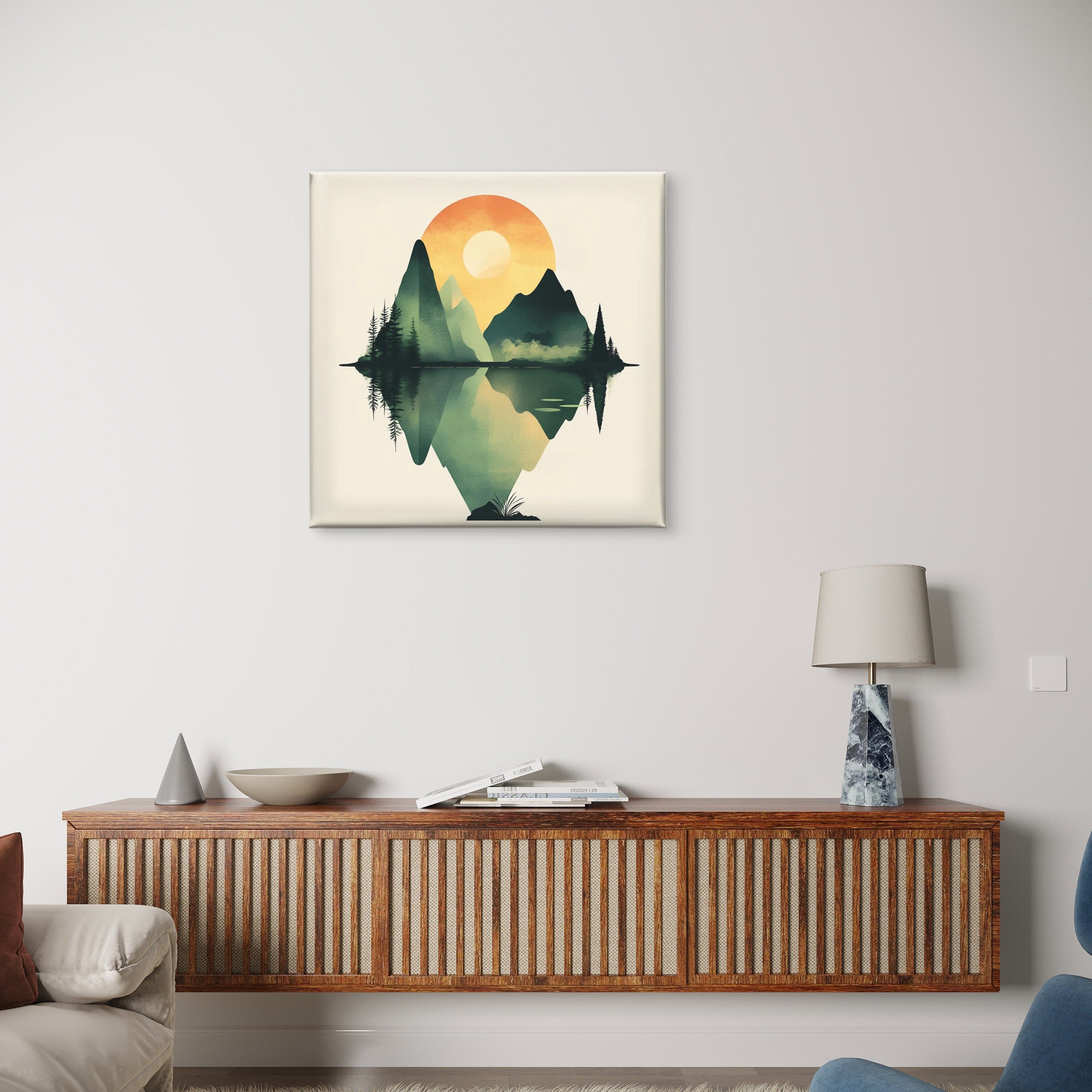 Alivia-Arts GLEICHGEWICHT – Natur im perfekten Spiegel - Leinwand