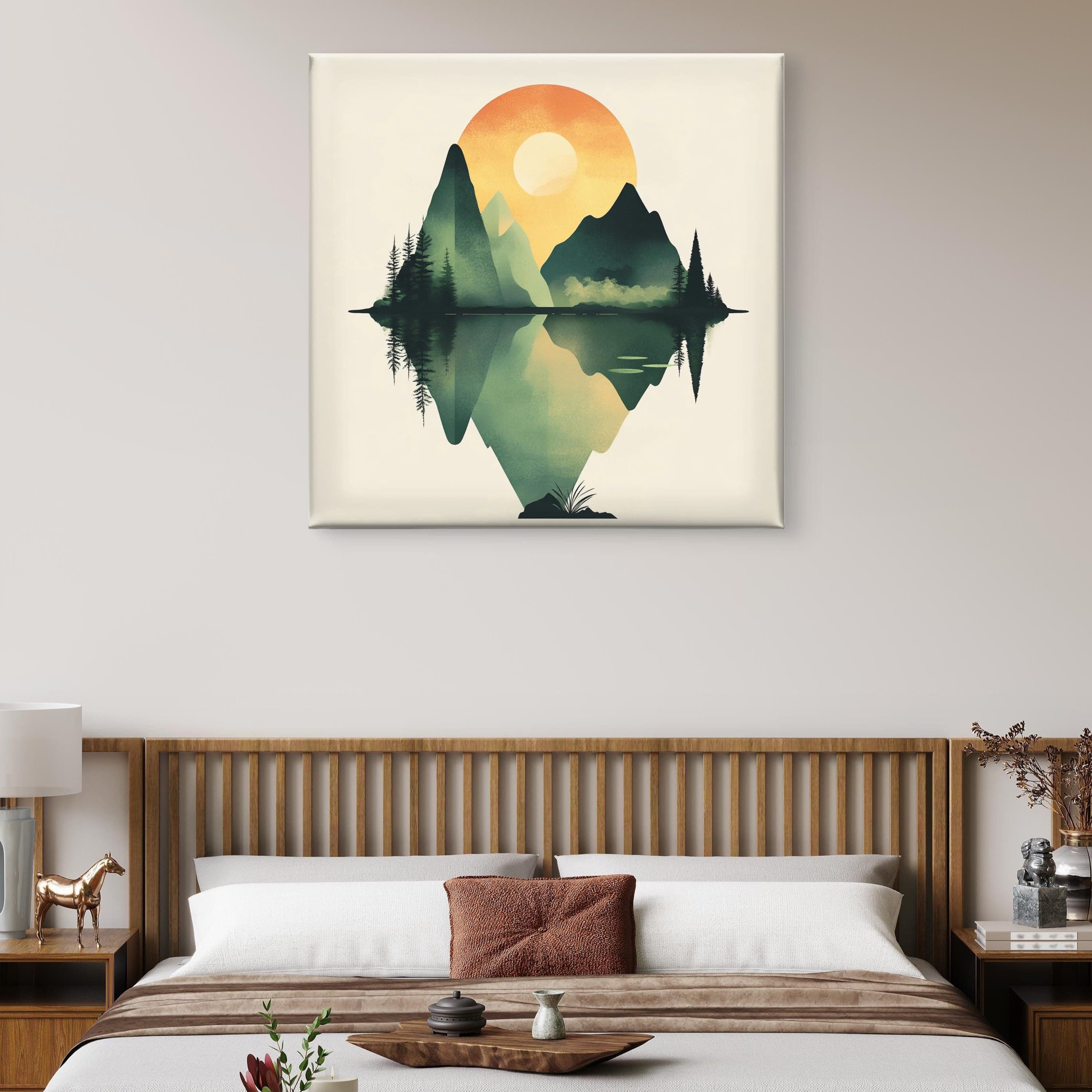 Alivia-Arts GLEICHGEWICHT – Natur im perfekten Spiegel - Leinwand