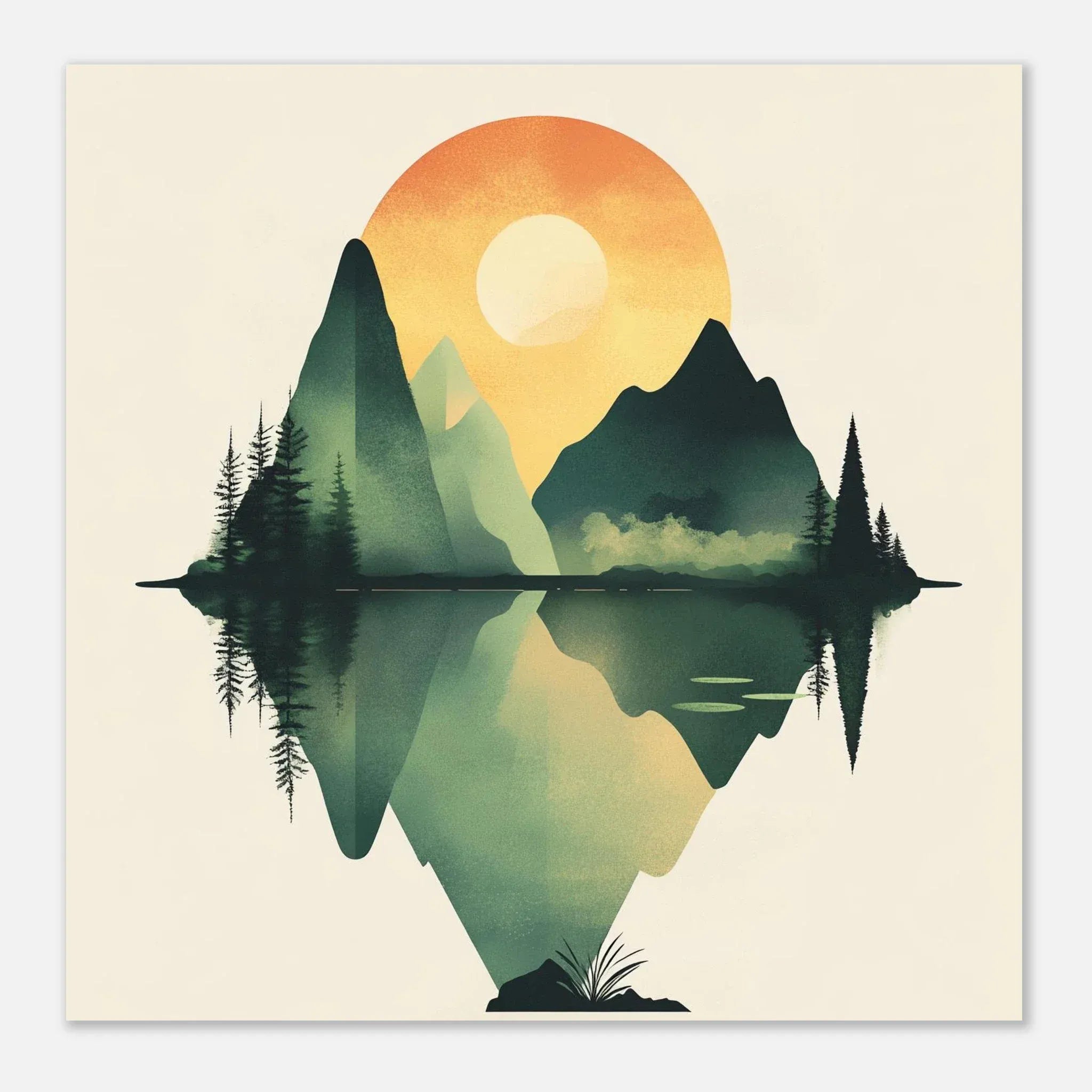 Alivia-Arts GLEICHGEWICHT – Natur im perfekten Spiegel - Poster