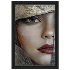 Alivia-Arts GOLDEN GAZE – Blick durch die Zeit - Gerahmte Leinwand