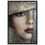 Alivia-Arts GOLDEN GAZE – Blick durch die Zeit - Gerahmtes Poster