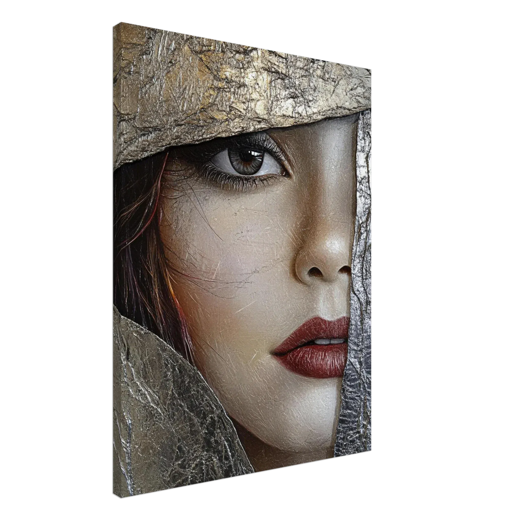 Alivia-Arts GOLDEN GAZE – Blick durch die Zeit - Leinwand