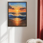 Alivia-Arts GOLDENE RUHE – Sonnenaufgang am Meer - Poster