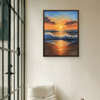 Alivia-Arts GOLDENE RUHE – Sonnenaufgang am Meer - Poster