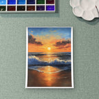 Alivia-Arts GOLDENE RUHE – Sonnenaufgang am Meer - Poster