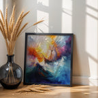 Alivia-Arts IM STURM GEBOREN – Abstrakte Seereise - Gerahmtes Poster