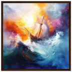 Alivia-Arts IM STURM GEBOREN – Abstrakte Seereise - Gerahmtes Poster