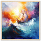 Alivia-Arts IM STURM GEBOREN – Abstrakte Seereise - Gerahmtes Poster