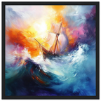 Alivia-Arts IM STURM GEBOREN – Abstrakte Seereise - Gerahmtes Poster