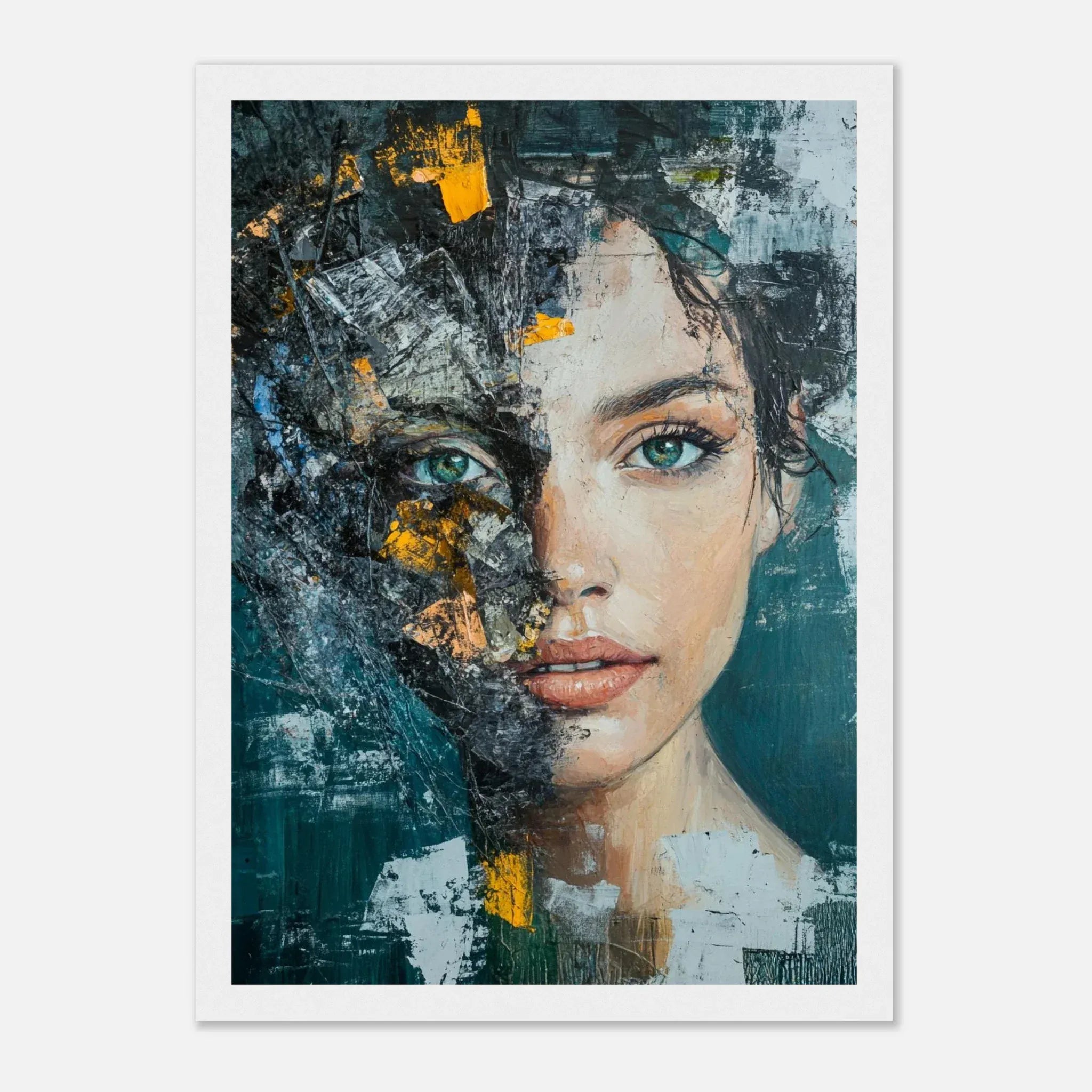 Alivia-Arts IN PIECES – Schönheit im Zerfall - Gerahmtes Poster