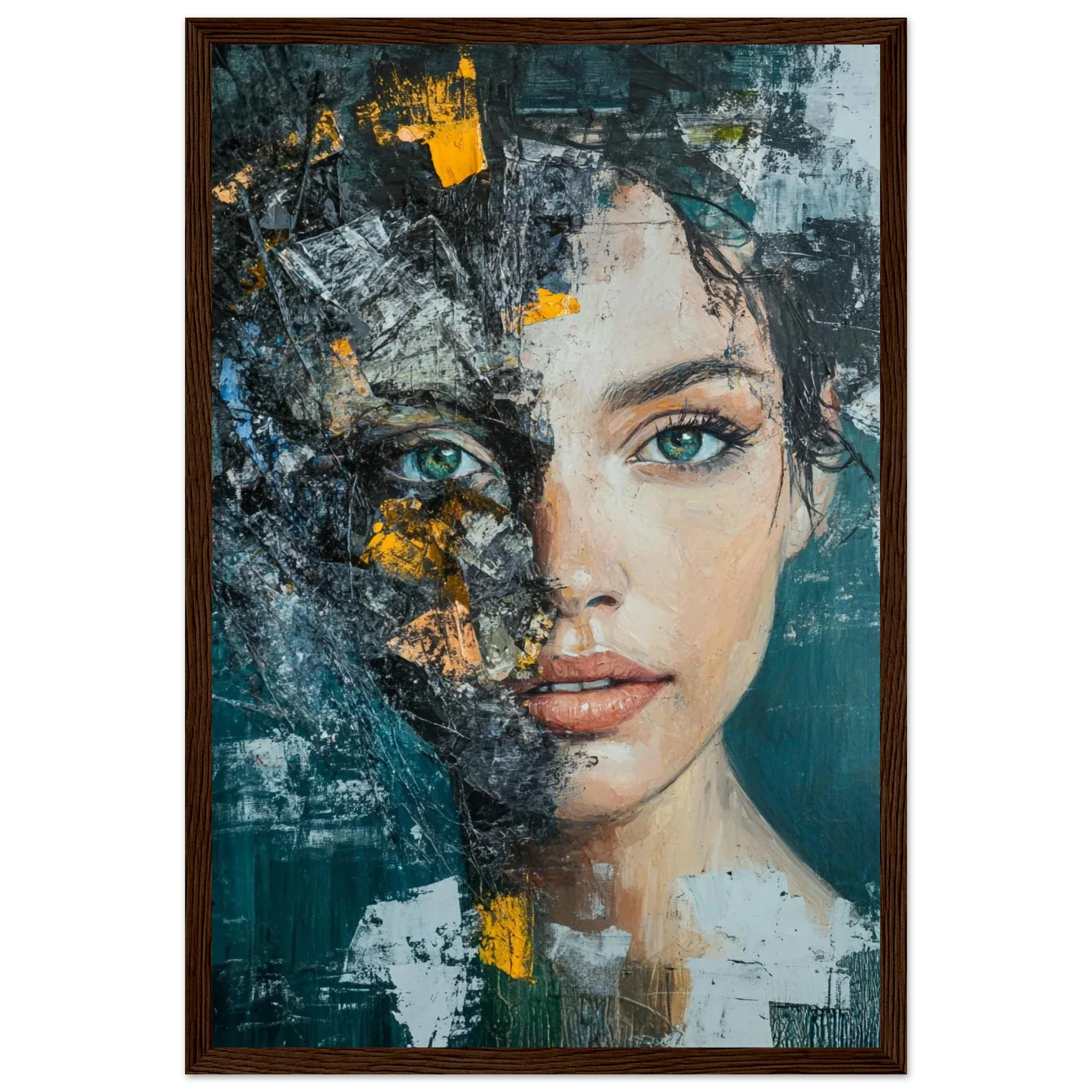 Alivia-Arts IN PIECES – Schönheit im Zerfall - Gerahmtes Poster