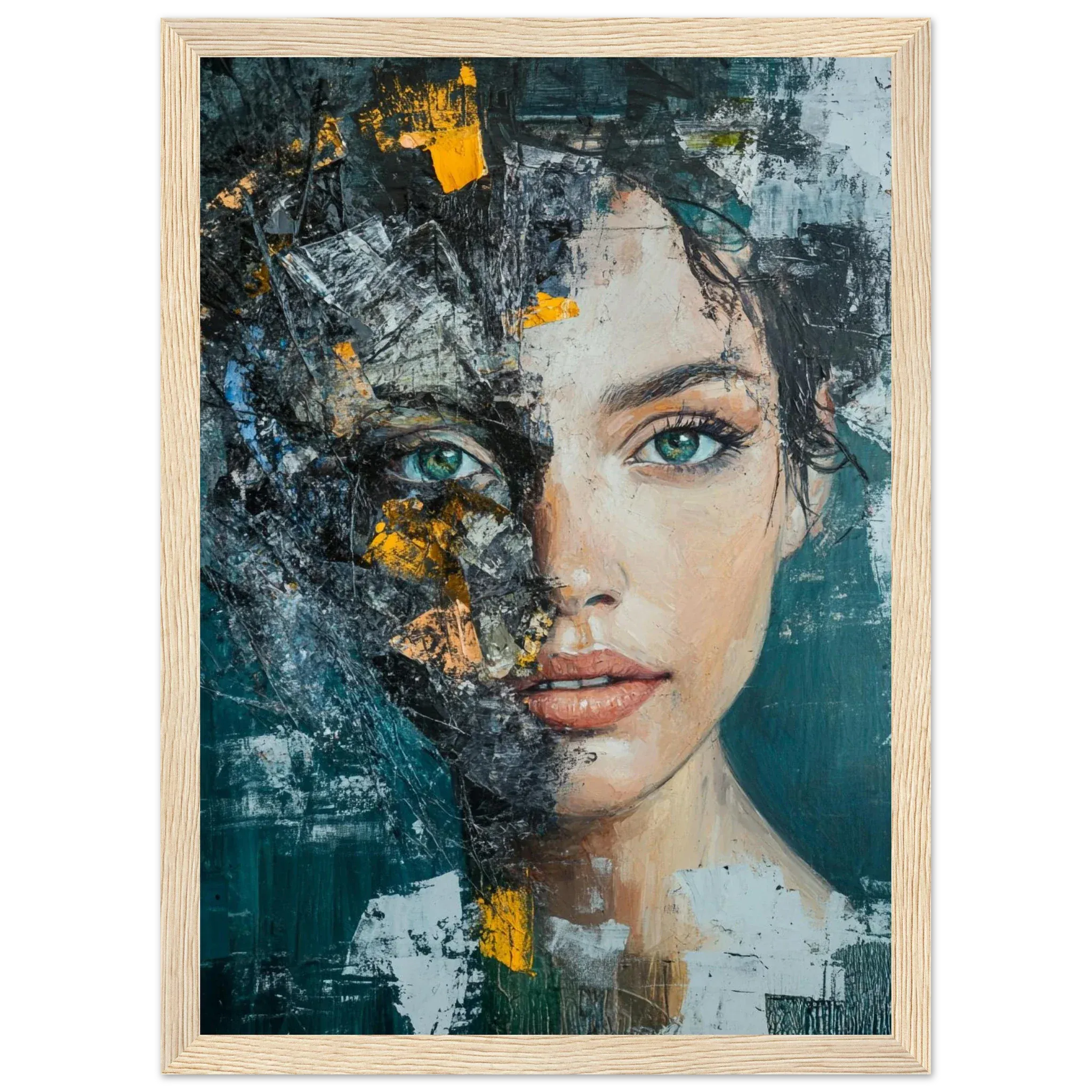 Alivia-Arts IN PIECES – Schönheit im Zerfall - Gerahmtes Poster