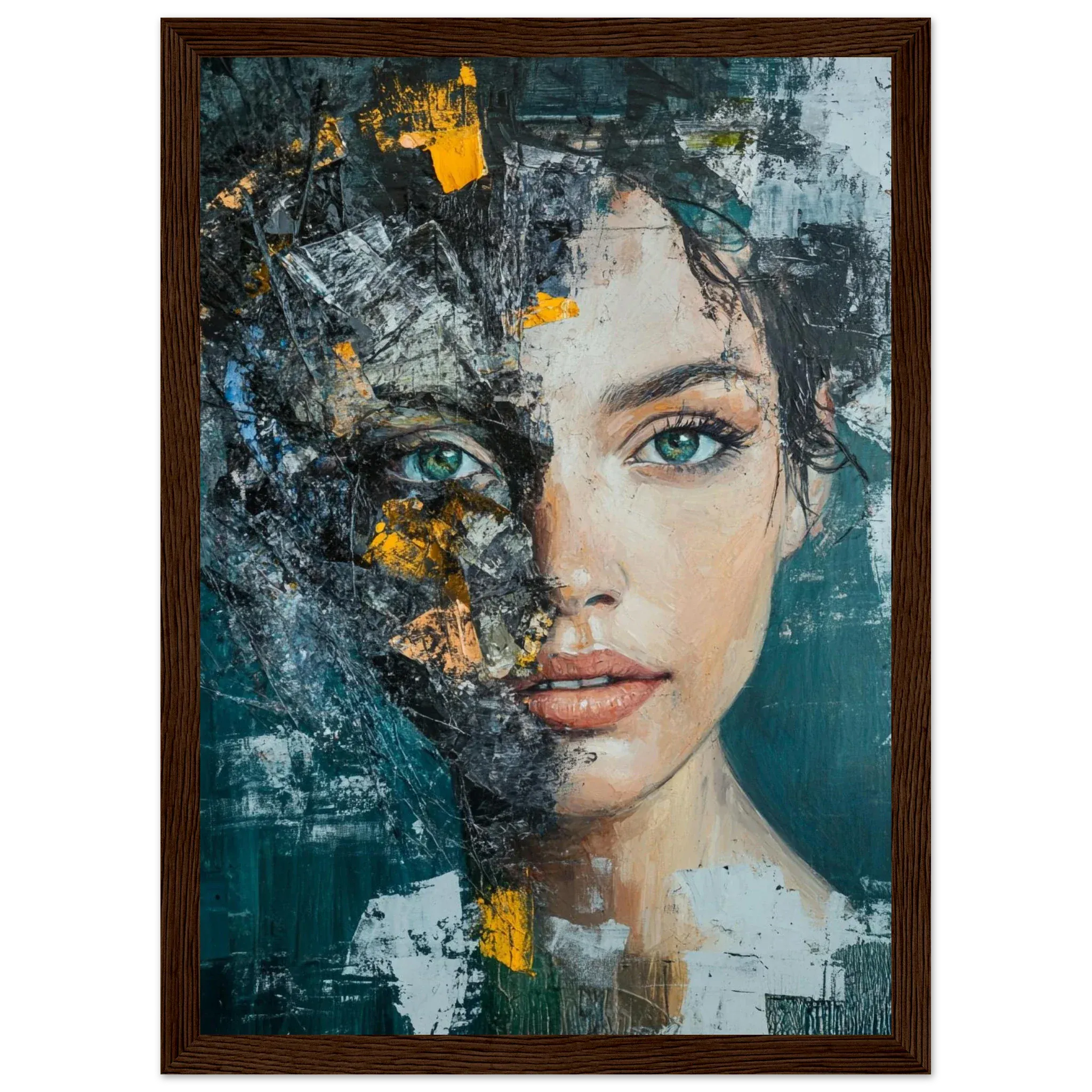 Alivia-Arts IN PIECES – Schönheit im Zerfall - Gerahmtes Poster