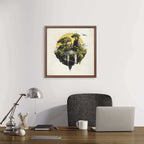 Alivia-Arts ISLE OF STILLNESS – Wo Erde fliegt - Gerahmte Leinwand